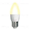 Лампа светодиодная диммируемая (UL-00004297) Uniel E27 7W 3000K матовая LED-C37 7W/3000K/E27/FR/DIM PLP01WH LED-C37 7W/3000K/E27/FR/DIM PLP01WH картон - 1