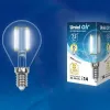 Лампа светодиодная филаментная (UL-00003254) Uniel E14 7,5W 4000K прозрачная LED-G45-7,5W/NW/E14/CL GLA01TR LED-G45-7,5W/NW/E14/CL GLA01TR картон - 1