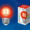 Лампа светодиодная филаментная (UL-00002985) Uniel E14 5W красный LED-G45-5W/RED/E14 GLA02RD LED-G45-5W/RED/E14 GLA02RD картон - 2