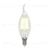 Лампа светодиодная филаментная (UL-00003248) Uniel E14 7,5W 3000K прозрачная LED-CW35-7,5W/WW/E14/CL GLA01TR LED-CW35-7,5W/WW/E14/CL GLA01TR картон - 1