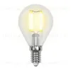 Лампа светодиодная филаментная (UL-00003250) Uniel E14 7,5W 3000K прозрачная LED-G45-7,5W/WW/E14/CL GLA01TR LED-G45-7,5W/WW/E14/CL GLA01TR картон - 2