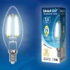 Лампа светодиодная филаментная (UL-00003296) Uniel E14 7,5W 4000K прозрачная LED-CW35-7,5W/NW/E14/CL GLA01TR LED-CW35-7,5W/NW/E14/CL GLA01TR картон - 3
