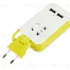 Удлинитель (UL-00003429) Uniel 1гн х 1,5м б/з Travel S-CT1-1,5U White/Green S-CT1-1,5U White/Green LM - 1