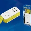 Удлинитель (UL-00003331) Uniel 1гн х 1,5м б/з Travel S-CT1-1,5U White/Green S-CT1-1,5U White/Green - 2