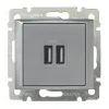 Розетка USB двойная Legrand Valena 240V/5V 2400mA алюминий 770270 770270 - 1