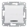 Выключатель одноклавишный с красной подсветкой Schneider Electric Sedna 10A 250V SDN0400321 SDN0400321 - 1