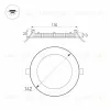 Встраиваемый светодиодный светильник Arlight DL-142M-13W Warm White 020110 020110 - 6