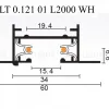 Шинопровод встраиваемый однофазный Crystal Lux CLT 0.121 01 L2000 WH CLT 0.121 01 L2000 WH - 2