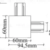 Коннектор L-образный Crystal Lux CLT 0.2211 03 WH CLT 0.2211 03 WH - 2