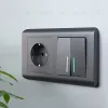Выключатель Werkel двухклавишный с подсветкой графит рифленый W1120104 4690389158476 4690389158476 - 6