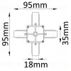 Соединитель X-образный (однофазный) Crystal Lux CLT 0.211 CLT 0.211 04 BL CLT 0.211 04 BL - 2