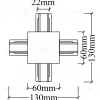 Соединитель X-образный (однофазный) Crystal Lux CLT 0.2211 CLT 0.2211 04 BL CLT 0.2211 04 BL - 2