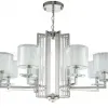 Подвесная люстра Crystal Lux Nicolas NICOLAS SP-PL8 NICKEL/WHITE NICOLAS SP-PL8 NICKEL/WHITE - 1