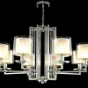 Подвесная люстра Crystal Lux Nicolas NICOLAS SP-PL8 NICKEL/WHITE NICOLAS SP-PL8 NICKEL/WHITE - 4