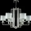 Подвесная люстра Crystal Lux Nicolas NICOLAS SP-PL6 NICKEL/WHITE NICOLAS SP-PL6 NICKEL/WHITE - 3