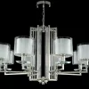 Подвесная люстра Crystal Lux Nicolas NICOLAS SP-PL8 NICKEL/WHITE NICOLAS SP-PL8 NICKEL/WHITE - 3