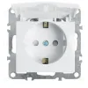 Розетка Stekker Эрна с/з 16A 250V с крышкой защитной шторкой белый PST16-9112-01 39319 39319 - 1