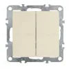 Выключатель двухклавишный Stekker Эрна слоновая кость PSW10-9104-02 39323 39323 - 1