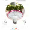 Фитолампа для растений светодиодная ЭРА E27 18W 2370K FITO-18W-RB-E27 Б0049533 Б0049533 - 2