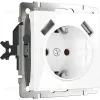 Розетка с заземлением, шторками и USBх2 Werkel белый W1171501 4690389155345 4690389155345 - 1
