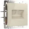Розетка двойная Ethernet RJ-45 Werkel слоновая кость W1181103 4690389155864 4690389155864 - 1