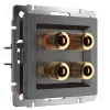Акустическая розетка Werkel (графит рифленый) W1185004 4690389158698 4690389158698 - 1