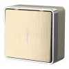 Выключатель одноклавишный с подсветкой Werkel Gallant шампань рифленый W5010110 4690389163821 4690389163821 - 1