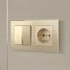 Выключатель двухклавишный проходной Werkel шампань W1122011 4690389157141 4690389157141 - 4