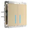 Сенсорный выключатель двухклавишный с функцией Wi-Fi Werkel шампань W4520611 4690389171307 4690389171307 - 1