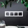 Рамка на 4 поста Werkel Favorit белый,стекло W0041101 4690389159923 4690389159923 - 2