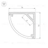 Алюминиевый профиль Arlight SL-Kant-H16-3000 Anod 036041 036041 - 3