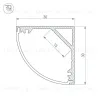 Алюминиевый профиль с экраном Arlight SL-Kant-H30-2000 Anod+Opal 036846 036846 - 3