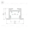 Алюминиевый профиль Arlight SL-Line-3523-F-2500 Black 033738 033738 - 3