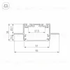 Алюминиевый профиль Arlight SL-Linia55-Fantom-2500 Anod 035650 035650 - 3