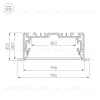 Алюминиевый профиль с экраном Arlight S2-Linia94-F-2500 Anod+Opal 021178(1) 021178(1) - 2