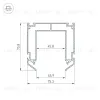 Алюминиевый профиль-держатель Arlight Mag-Stretch-45-2000 032752(2) 032752(2) - 2
