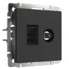 Розетка Werkel TV/RJ-45 6 кат черный матовый W1181308 4690389174483 4690389174483 - 1