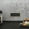 Рамка на 3 поста Werkel Baguette черный-латунь 4690389185809 W0032852 a060241 4690389185809 - 2