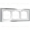 Рамка на 3 поста Werkel Baguette белый-серебро 4690389185717 W0032850 a060232 4690389185717 - 1