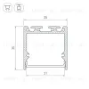 Алюминиевый профиль Arlight с экраном SL-LINE-3535-2500 WHITE+OPAL 036302 036302 - 3