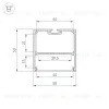 Алюминиевый профиль Arlight SL-LINE-5050-LW-2000 ANOD BLACK 038451 038451 - 5