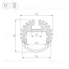 Алюминиевый профиль Arlight ARH-ROUND-D16-2000 ANOD 039217 039217 - 3