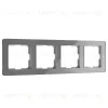 Рамка на 4 поста Werkel Acrylic графит 4690389190537 W0042704 a062132 4690389190537 - 1