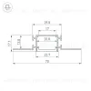 Профиль Arlight FANTOM-W23-2000 ANOD 040330 040330 - 2