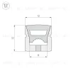 Силиконовый профиль Arlight WPH-FLEX-1212-TOP-S8-10m WHITE 040829 040829 - 2