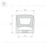 Силиконовый профиль Arlight WPH-FLEX-1414-TOP-S11-20m WHITE 041092 041092 - 2