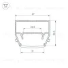 Профиль Arlight STRETCH-S-35-CEIL-CENTER-2000 (GAMMA35) 040699 040699 - 3