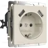 Розетка с заземлением, шторками и USBх2 Werkel 4690389192005 W1171562 a062426 4690389192005 - 1