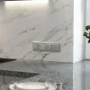 Перекрестный выключатель двухклавишный (серебряный матовый) Werkel W1123065 4690389196881 a064030 4690389196881 - 4