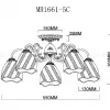 Потолочная люстра MyFar Nicole MR1661-5C MR1661-5C - 9